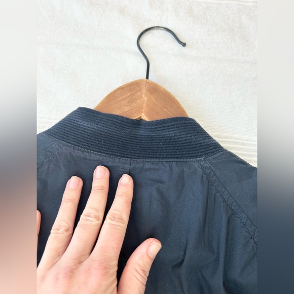 Scotch & Soda Poplin Bomber Shirt in Midnight - Picture 13 of 16